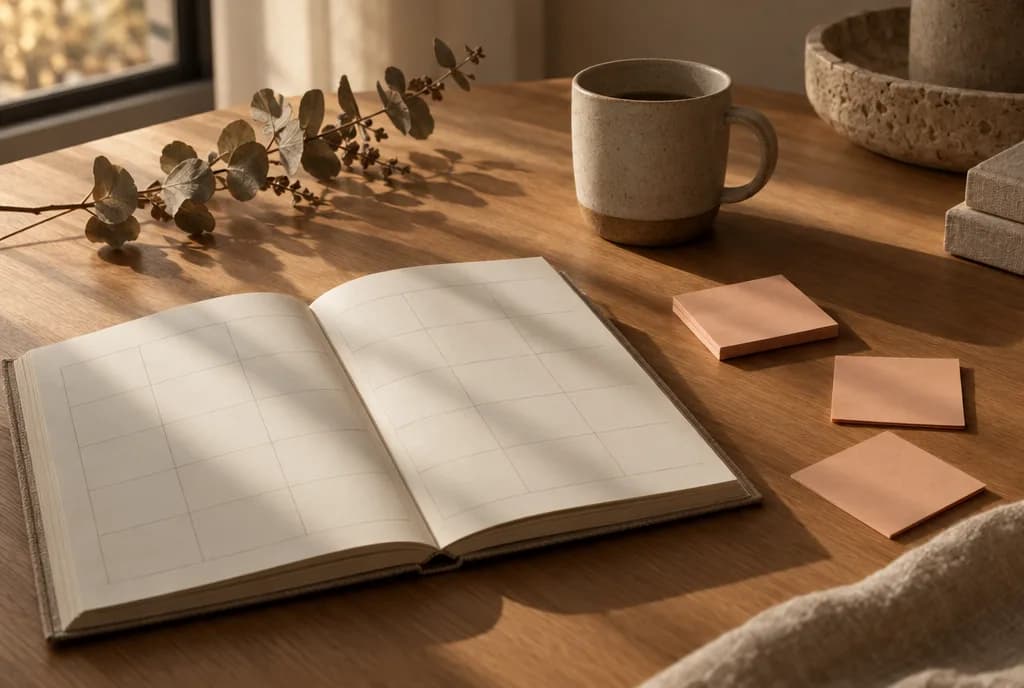 A planning desk set for a seasonal clinic campaign.